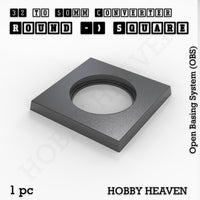 Round to Square Bases Shape and Size Converters 3d Print Full Range