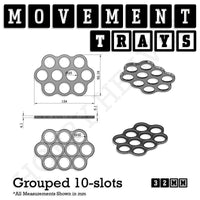 32mm Movement Trays for Tabletop Games | Compatible with Popular Miniatures | Full Range