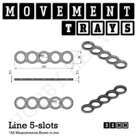 32mm Movement Trays for Tabletop Games | Compatible with Popular Miniatures | Full Range