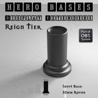 Hero Bases Display Extenders | Round and Ovals | Convert Gaming Bases to Display Bases & Plinths