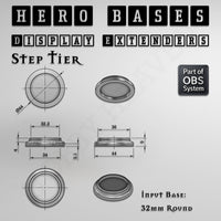 Hero Bases Display Extenders | Round and Ovals | Convert Gaming Bases to Display Bases & Plinths