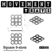 32mm Movement Trays for Tabletop Games | Compatible with Popular Miniatures | Full Range