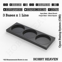 Round to Square Movement Trays Adapters for Tabletop Games