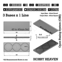 Round to Square Movement Trays Adapters for Tabletop Games