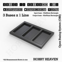 Square and Rectangle Movement Trays Adapters for Tabletop Games