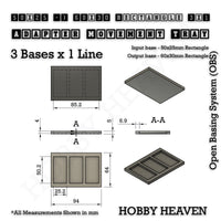 Square and Rectangle Movement Trays Adapters for Tabletop Games