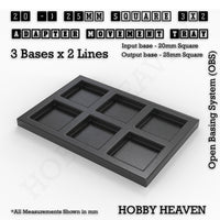 Square and Rectangle Movement Trays Adapters for Tabletop Games