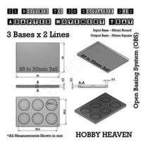 Round to Square Movement Trays Adapters for Tabletop Games