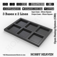 Square and Rectangle Movement Trays Adapters for Tabletop Games