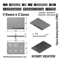Round to Square Movement Trays Adapters for Tabletop Games