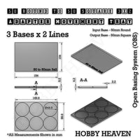 Round to Square Movement Trays Adapters for Tabletop Games