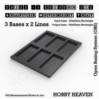 Square and Rectangle Movement Trays Adapters for Tabletop Games
