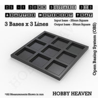 Square and Rectangle Movement Trays Adapters for Tabletop Games