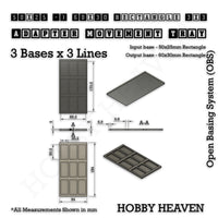 Square and Rectangle Movement Trays Adapters for Tabletop Games