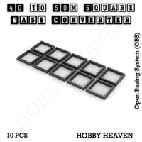 Square to Square Bases Size Converters 3d Print Full Range