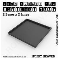 Square & Rectangle Movement Trays for Miniature Tabletop Games | Compatible with Popular Wargames | Full Range UK