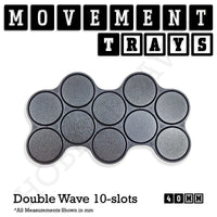 40mm Movement Trays for 28mm Miniatures | Tabletop Wargames Compatible | Full Range