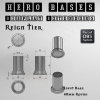 Hero Bases Display Extenders | Round and Ovals | Convert Gaming Bases to Display Bases & Plinths