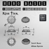 Hero Bases Display Extenders | Round and Ovals | Convert Gaming Bases to Display Bases & Plinths