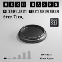 Hero Bases Display Extenders | Round and Ovals | Convert Gaming Bases to Display Bases & Plinths