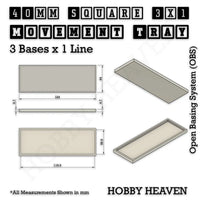 Square & Rectangle Movement Trays for Miniature Tabletop Games | Compatible with Popular Wargames | Full Range UK