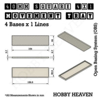 Square & Rectangle Movement Trays for Miniature Tabletop Games | Compatible with Popular Wargames | Full Range UK