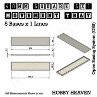 Square & Rectangle Movement Trays for Miniature Tabletop Games | Compatible with Popular Wargames | Full Range UK