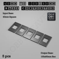 Square to Rectangle Bases Size Converters 3d Print Full Range