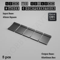 Square to Rectangle Bases Size Converters 3d Print Full Range