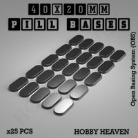 Pill Bases Range - 3d Print Full Range Tabletop Games