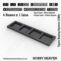 Square and Rectangle Movement Trays Adapters for Tabletop Games