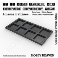 Square and Rectangle Movement Trays Adapters for Tabletop Games