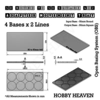 Round to Square Movement Trays Adapters for Tabletop Games