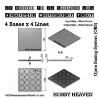 Round to Square Movement Trays Adapters for Tabletop Games