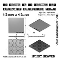 Round to Square Movement Trays Adapters for Tabletop Games