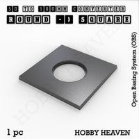 Round to Square Bases Shape and Size Converters 3d Print Full Range