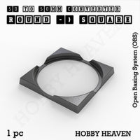 Round to Square Bases Shape and Size Converters 3d Print Full Range