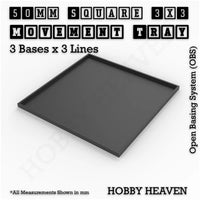 Square & Rectangle Movement Trays for Miniature Tabletop Games | Compatible with Popular Wargames | Full Range UK