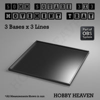 Square Movement Trays | OBS System | 20mm 25mm 30mm 40mm 50mm Bases