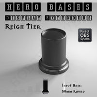 Hero Bases Display Extenders | Round and Ovals | Convert Gaming Bases to Display Bases & Plinths