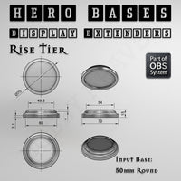 Hero Bases Display Extenders | Round and Ovals | Convert Gaming Bases to Display Bases & Plinths
