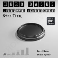 Hero Bases Display Extenders | Round and Ovals | Convert Gaming Bases to Display Bases & Plinths