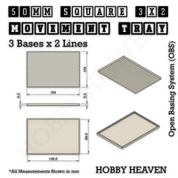 Square & Rectangle Movement Trays for Miniature Tabletop Games | Compatible with Popular Wargames | Full Range UK