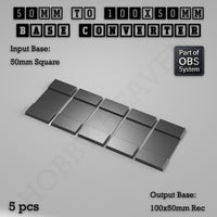 Square to Rectangle Bases Size Converters 3d Print Full Range