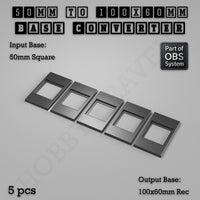 Square to Rectangle Bases Size Converters 3d Print Full Range