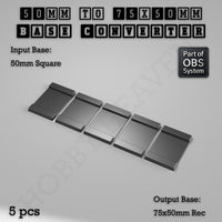 Square to Rectangle Bases Size Converters 3d Print Full Range