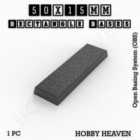 Rectangle Bases Range Sizes - 20x15mm to 75x25mm Small Sizes 3d Print Full Range Tabletop Games