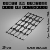 Wargaming Oval to Rectangle Base Converters โ Tabletop Games | 3D Printed Tabletop Accessories