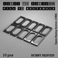Wargaming Oval to Rectangle Base Converters โ Tabletop Games | 3D Printed Tabletop Accessories