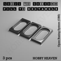 Wargaming Oval to Rectangle Base Converters โ Tabletop Games | 3D Printed Tabletop Accessories